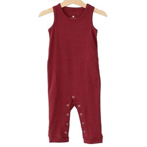 Modern Burlap Organic Maroon Tank Jumpsuit